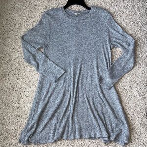 Grey Knit Sweater Dress